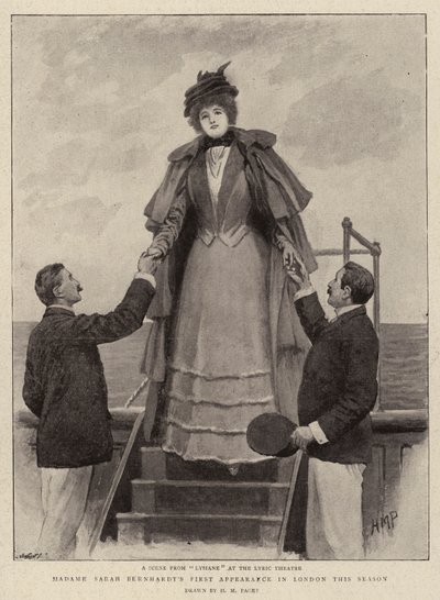 La prima apparizione di Madame Sarah Bernhardt a Londra questa stagione da Henry Marriott Paget